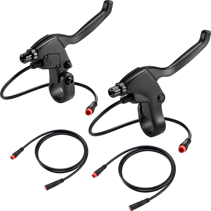 Zeekpowa Ebike Brake Levers 2 Pin Connector 2 Wires Left & Right Electronic Brake Lever for Electric Bicycle E-Bike Scooter (1 Pair)