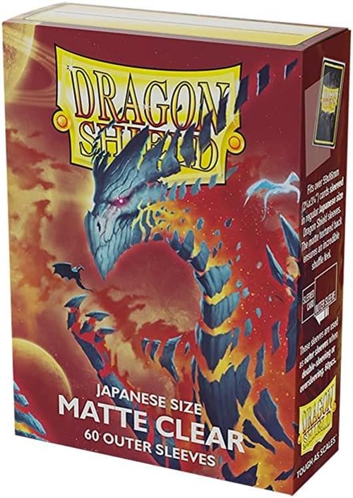 Dragon Shield Matte Clear Outer Sleeves - Premium 60 CT TCG Protection for Yu-Gi-Oh & More