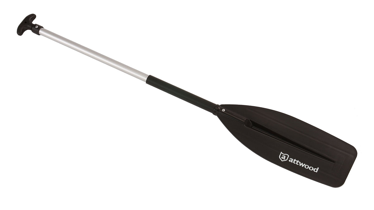 Attwood 4-Foot Aluminum Canoe Paddle, Heavy-Duty Marine Oar with Ergonomic Grip and Poly-Protective Shaft Cover, Model 11764-1