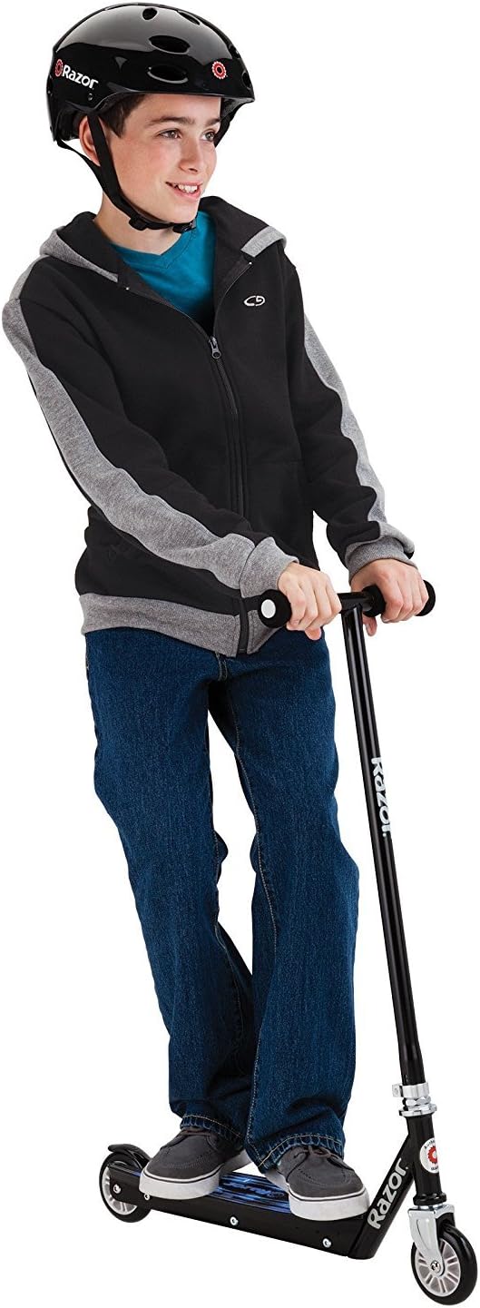 Razor Tekno Kick Scooter - Lightweight Steel Frame with Glowing Blue LED Deck | For Kids 6+