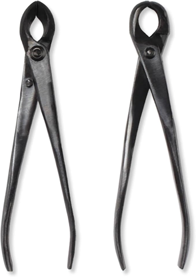 BambooMN Bonsai Tool Kit - 8" Concave Cutter & 8" Knob Cutter - 10 Sets