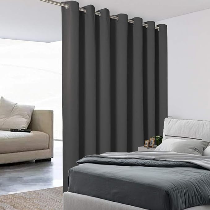 BONZER Room Divider Curtain Total Privacy Wall Grommet Thermal Insulated Wide