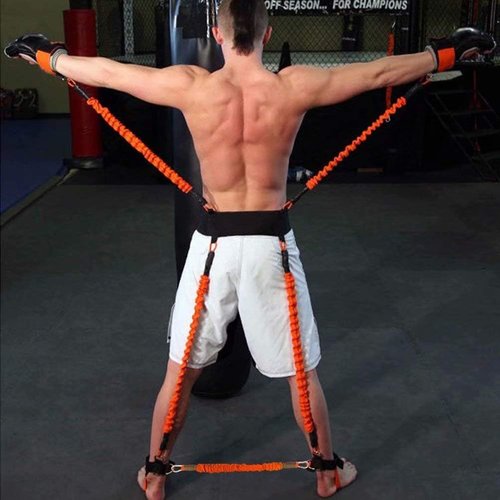 Exercise Boxing Resistance Bands Leg Strength Training Home Workout Equipment Bounce, Explosive Power Training for MMA, Bounce,etc Indoor and Outdoor Fitness Training, Set of 12