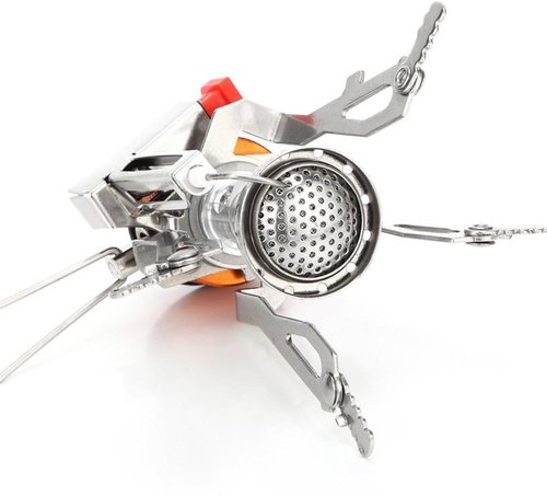 AOTU Portable Camping Stove - Wind-Resistant Backpacking Stove with Piezo Ignition | Stable Support for Outdoor Cooking