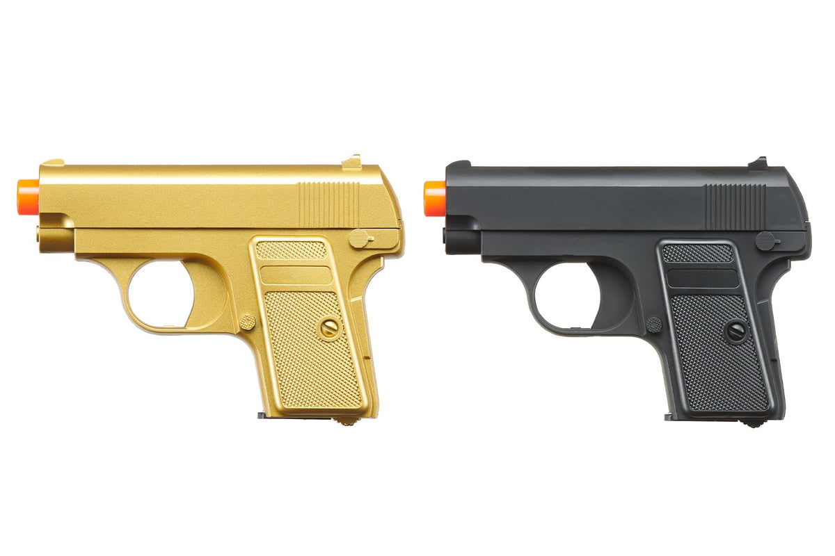 Combact Pocket Twin Spring Airsoft Dual Pistol Combo Pack Set Hand Gun w/Case 6mm BB 0.12g (Case Included)