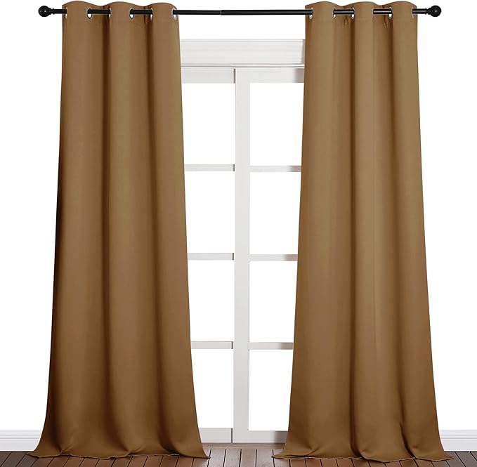 NICETOWN Sleek Blackout Curtains 90 inches Length