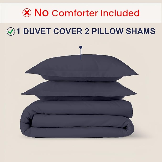 Kotton Culture 3 Pc California King Size Duvet Cover Set -100% Egyptian Cotton Sateen 600 Thread Count Ultra Soft Premium Durable Comforter Cover Zipper Closure & Corner Ties (Dark Grey,104"x98")