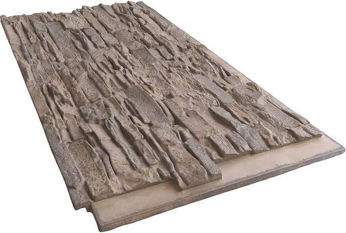 EverStone Canyon Ridge Faux Stone Panel, 45 3/4"W x 24 1/2"H x 1 1/4"D