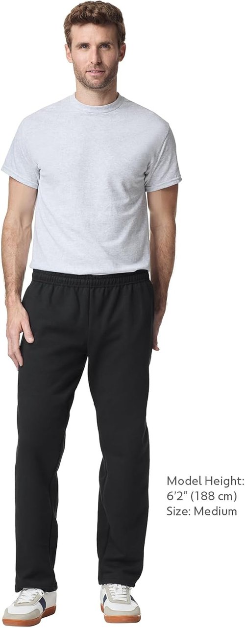 Gildan Fleece Sweatpants - Comfortable Open Bottom Design with Pockets | Adult Size G18300