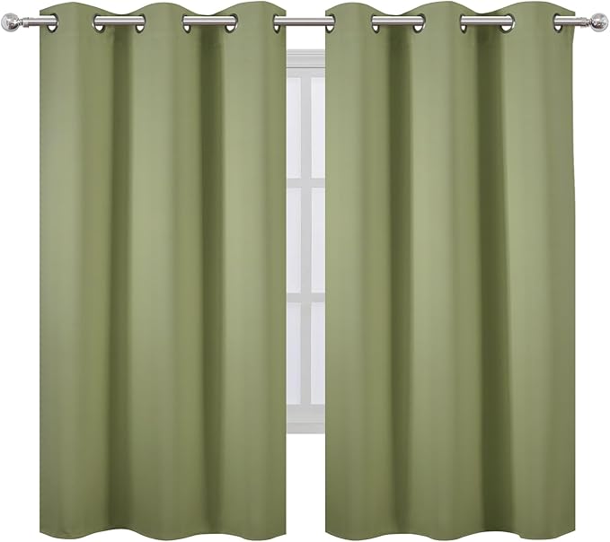 LEMOMO Blackout Curtains 42 x 63 inch/Sage Green Curtains Set of 2