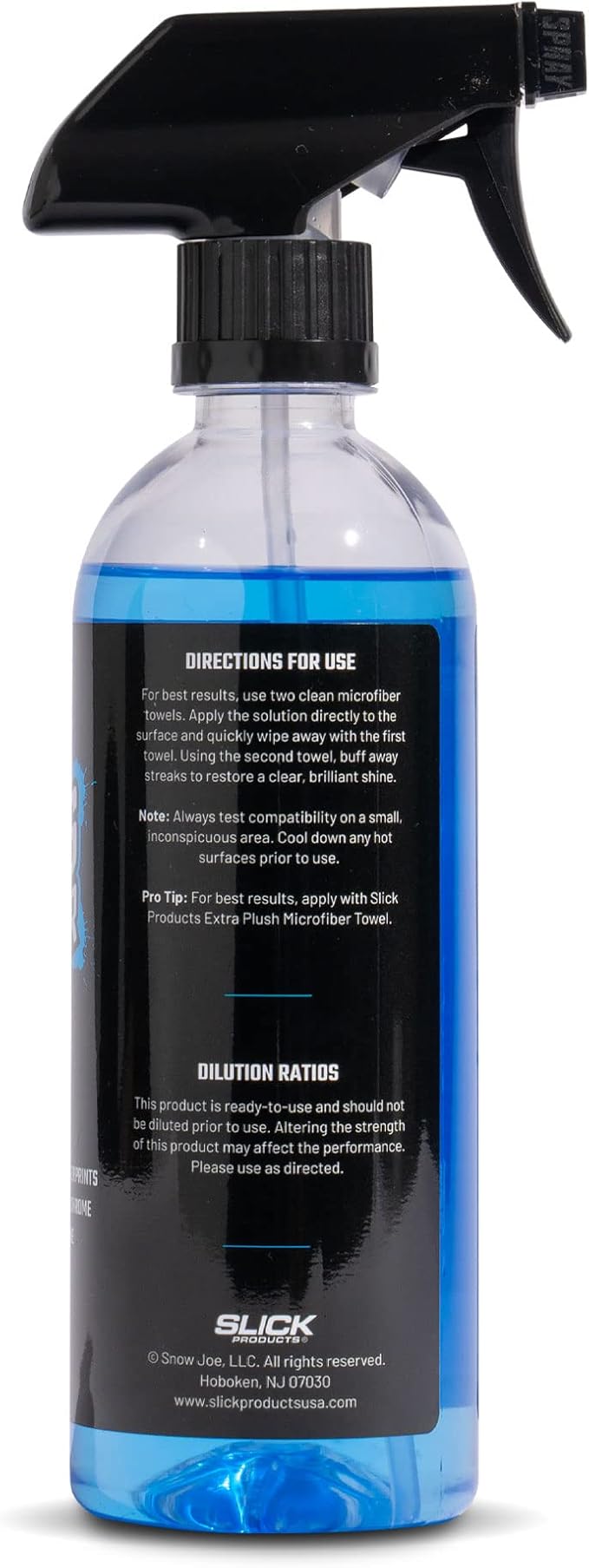 Slick Products Streak-Free Glass Cleaner ?€? Ammonia-Free Window, Mirror, Chrome & Tint Cleaner ?€? Removes Dirt, Smudges & Fingerprints ?€? Ready-to-Use ?€? 16 oz.