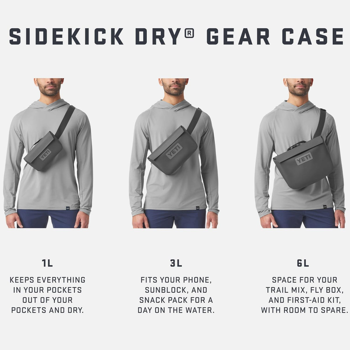 YETI Sidekick Dry Waterproof Gear Case - Durable, Lightweight Bag for Outdoor Adventures