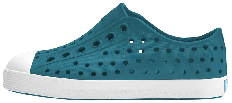 Native Shoes Unisex-Kids Jefferson Sneakers, Faded Glory Blue/Shell White, 5 Big Kid
