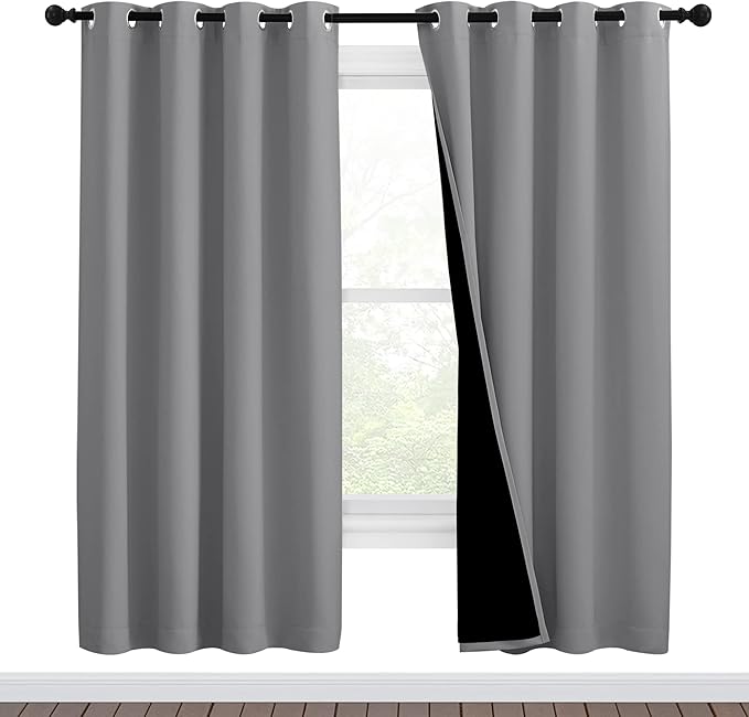 NICETOWN Full Shade Curtain Panels, Pair of Energy Smart & Noise Blocking Out