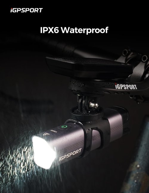iGPSPORT VS500 Smart Bike Light, 500Lumens Auto Turn On/Off Bright Bicycle Headlight for Night Riding Rechargeable IPX6 Waterproof