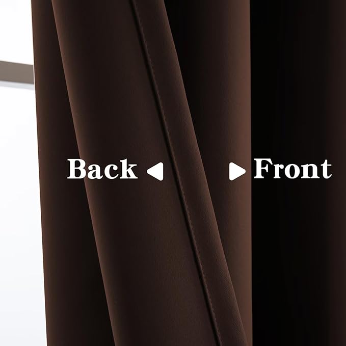 IGEMAEVE Blackout Curtains 72 Inch Length 2 Panels Set, Rod Pocket Energy