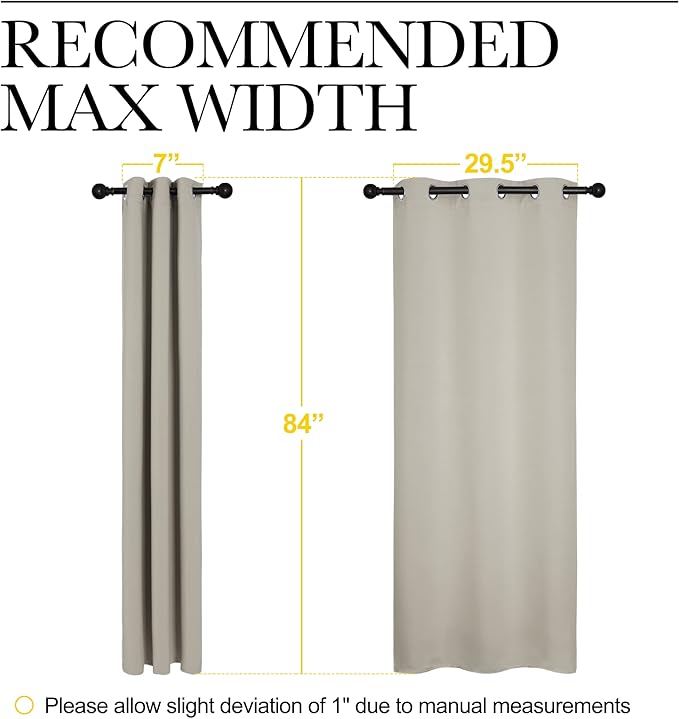 NICETOWN Blackout Curtains for Bedroom, Thermal Insulated Curtains & Drapes