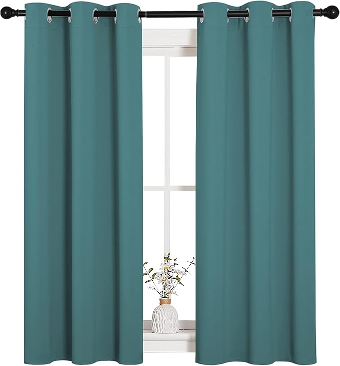 NICETOWN Window Curtain Panels, Thermal Insulated Solid Grommet Blackout
