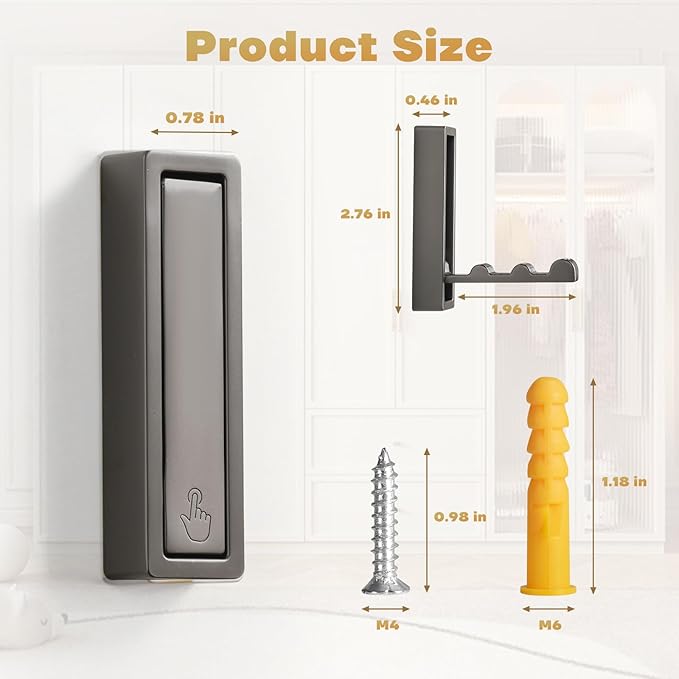 Folding Wall Hook, Heavy Duty Zinc Alloy No Rust Fold Up Hooks