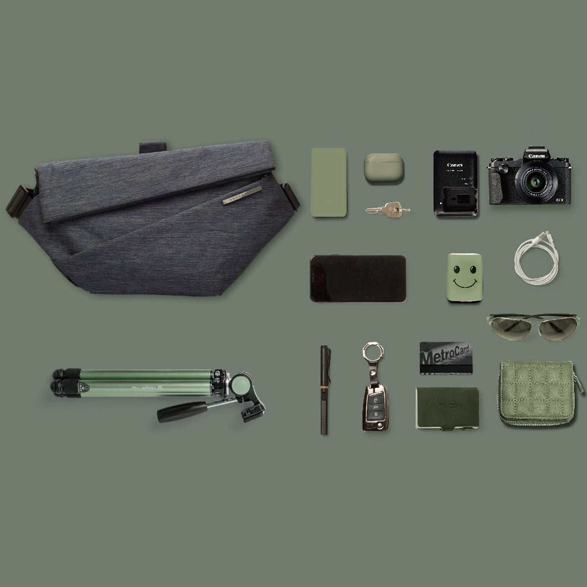 NIID EDC Sling Bag for Men: 5L-6L Expandable Capacity (Indigo)