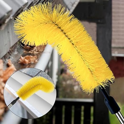 Adjustable Telescopic Gutter Cleaning Tool Homeowners DIY Enthusiasts - Safe Effective Gutter Cleaner with Extension Rod Inspection Mirror(03)