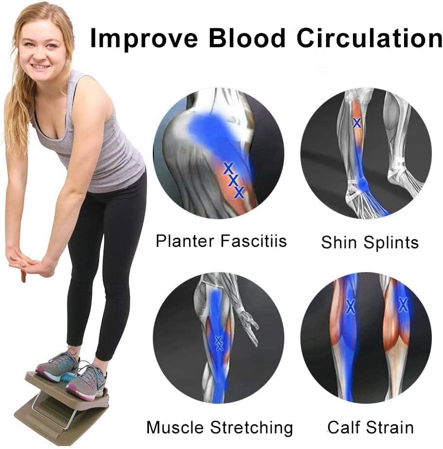 StrongTek Portable Slant Board - Lightweight 3.7 lbs, 5-Level Adjustable Calf Stretch Board for Safe Stretching & Improved Flexibility