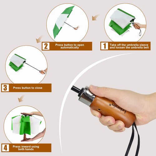 Lejorain Large Umbrella Golf Compact - Oversized Travel Umbrellas for Rain Heavy Duty Automatic Portable Folding Umbrella