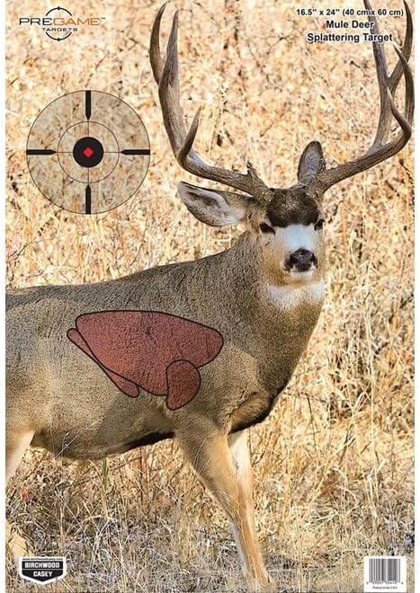 Pregame Big Game Animal Targets - 16.5" x 24" Photo-Realistic Splattering Targets - 3 Pack for All Guns & Calibers