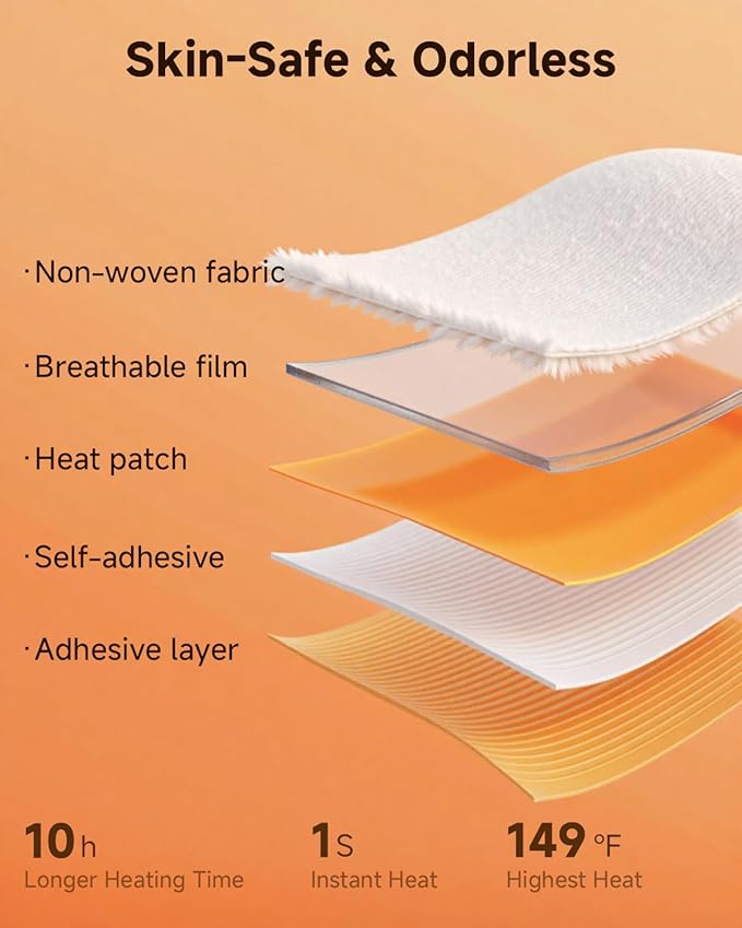 YOSHENNMO Hand Warmers Disposable - Up to 10 Hours of Heat, Super Long Lasting Air Activated Warmers, Quick & Easy Activation, Portable Odor, Free Warmth for Hands