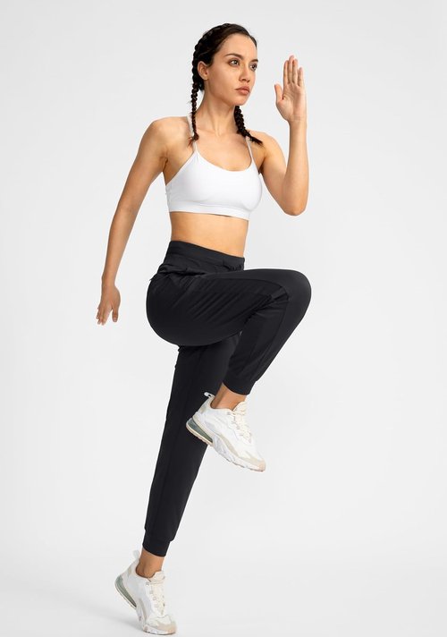 G Gradual Women's Joggers - High-Waisted Athletic Sweatpants with Zipper Pockets | Tapered Design for Workouts