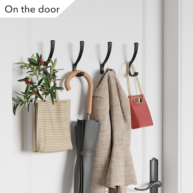 saffruff Wall Mount Coat Hooks, Heavy Duty Metal Hooks