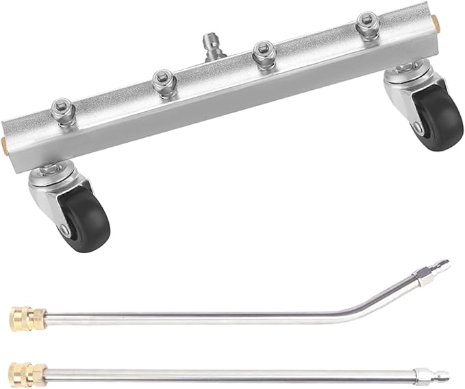 Pressure Washer Undercarriage Cleaner, Under Car Wash Water Broom with 13 Inch Extension Wand and 45 Degree Angled Wand, Surface Cleaner for Power Pressure Washer Attachment,4000 PSI