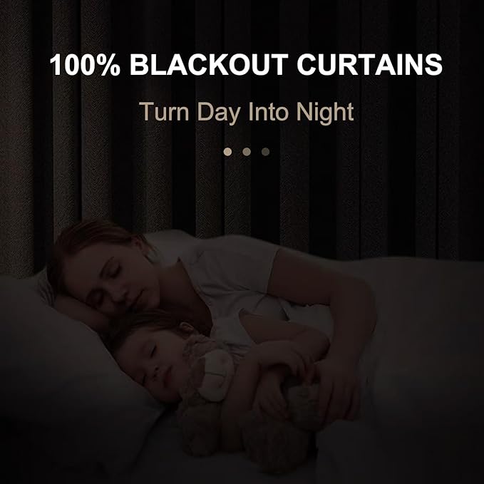 100% Blackout Shield Linen Blackout Curtains