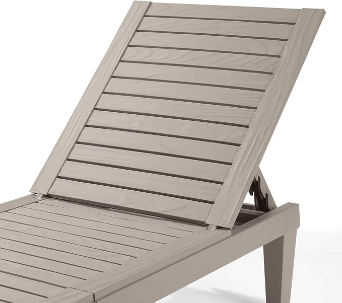 Nestl Sun Tanning Chair - Sand Beige Chaise Lounge Chair Outdoor, Lightweight Pool Lounge Chairs Set of 12, Adjustable 5-Position Reclining Lawn Chair, Waterproof Beach Outdoor Lounge Chairs