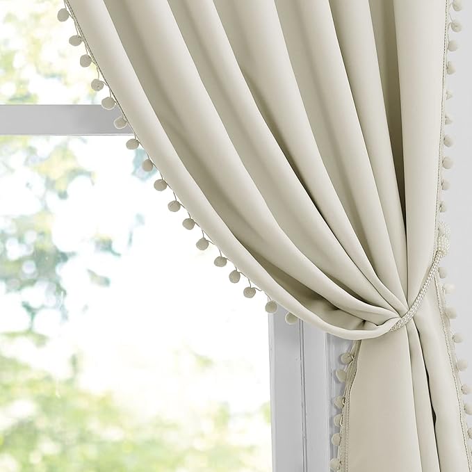 RYB HOME Bedroom Curtains 84 Inches Long Kids Curtains Blackout Window Drapes