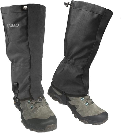 Frelaxy Leg Gaiters - Ultra High-Performance Waterproof Hiking Gaiters | Adjustable Rubber Foot Strap