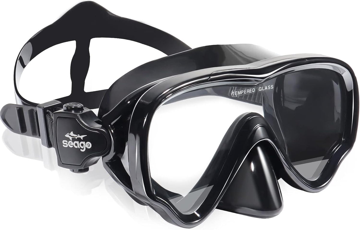 Seago Kids Swim Goggles - Anti-Fog Snorkel Diving Mask for Youth (Ages 5-15) | 180° Clear View