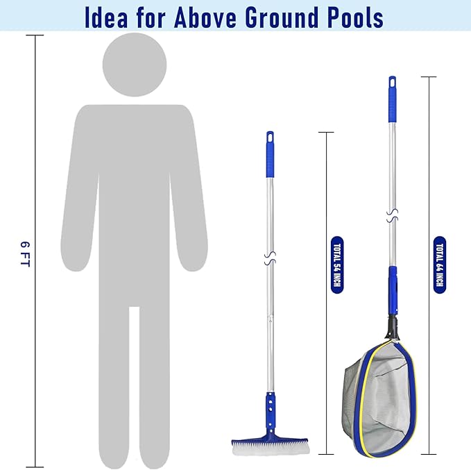 Poolvio Cleaning Kit Bundle – Premium Inground & Standard Above Ground