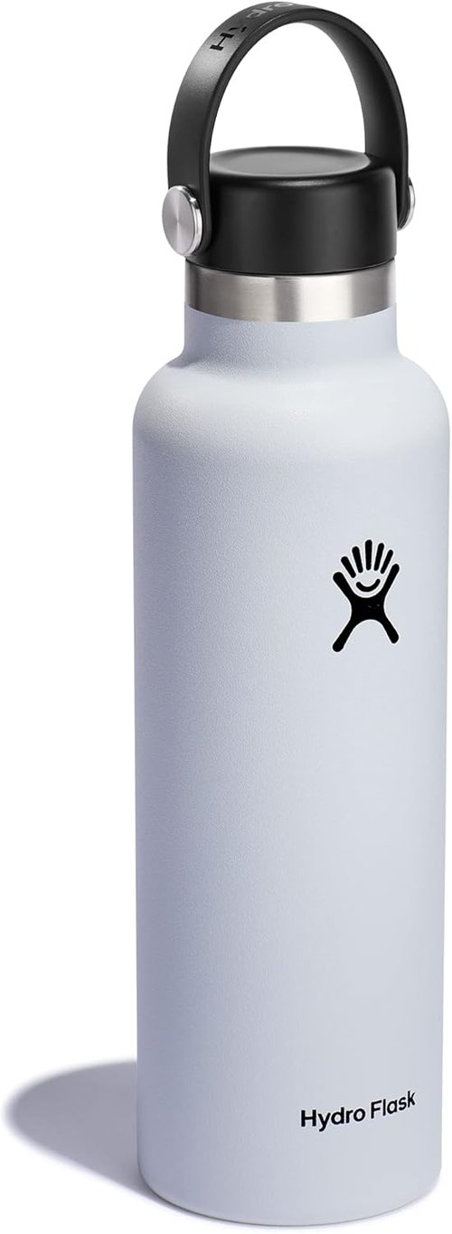 Hydro Flask Water Bottle - Insulated Stainless Steel - Leakproof & Non-Spill | 21 Oz White