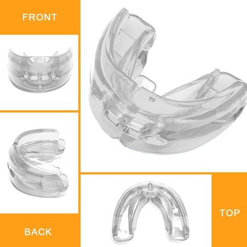 Coolrunner Mouth Guard - Double Braces Athletic Protection for Youth & Adults | Blue & Transparent