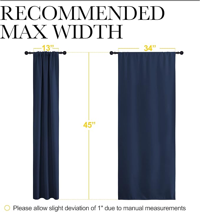 NICETOWN Kitchen Curtains, Short Blackout Curtains & Drapes, Thermal Insulated