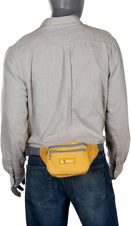 Everest Signature Orange Waist Pack - Standard Size for Travel & Outdoor Use