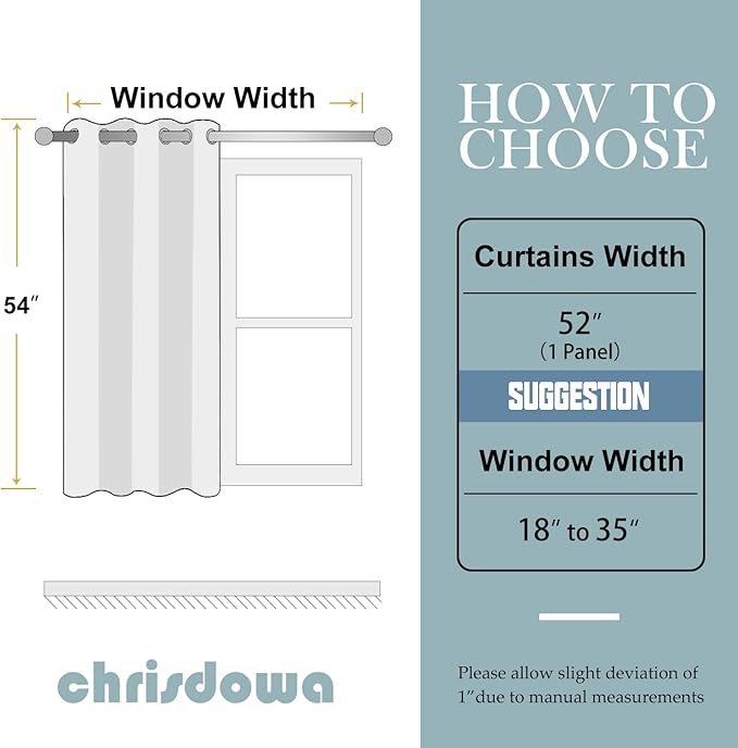 ChrisDowa Grommet Blackout Curtains