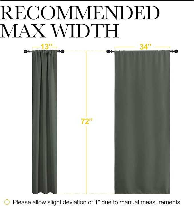 NICETOWN Bedroom Curtains Blackout Draperies