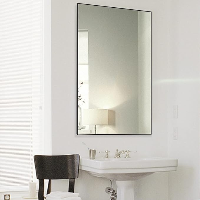 Modern Simple Black Frame 40x24Inch Mirror