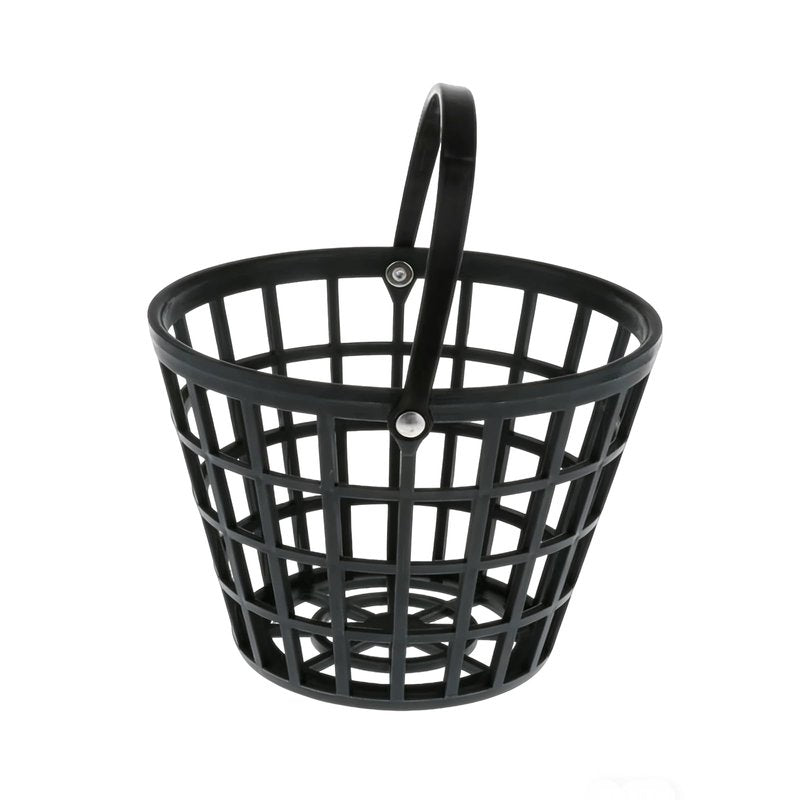 ZoiscPure Black Golf Ball Basket,Golf Balls Container Case,Ball Bucket with Handle,Balls Holder,Holds 25 Balls (Balls not Included)