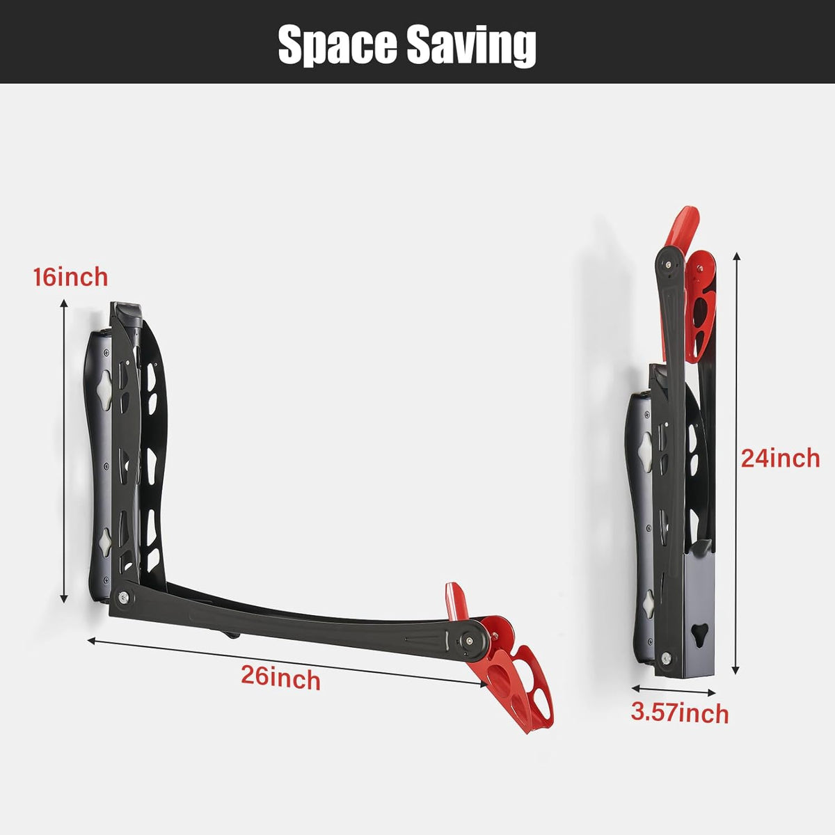 Ultrawall BIKEPAL Swivel Bike Rack - Easy Wall-Mounted Storage Solution for Home & Garage