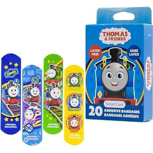 JJM Thomas and Friends Character Bandages, Assorted Designs, Box of 20-3pk, Small