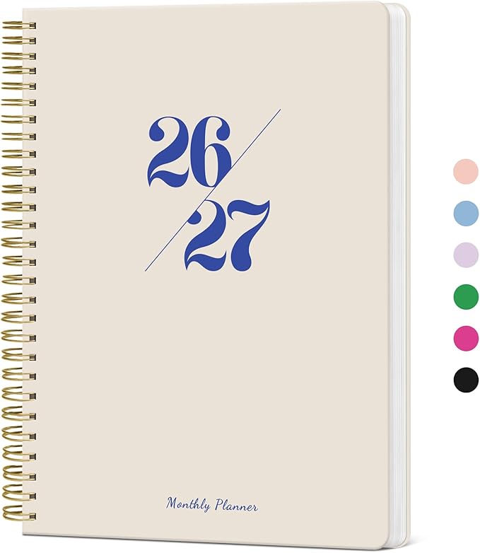 Monthly Planner 2026-2027, 2 Year Months Calendar Planner 2026-2027, Runs from January 2026 - Decembe 2027, 7" x 10", 24 Months, Perfect for School Office Home Planning - Beige