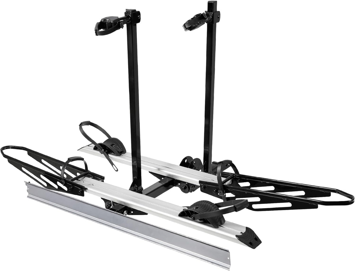 Young Hitch Mount Bike Rack - 200 lbs Capacity for 2 E-Bikes | Fits Cars, SUVs, RVs & Trailers
